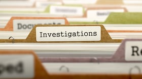 Investigations Concept on File Label in Multicolor Card Index. Closeup View. Selective Focus.